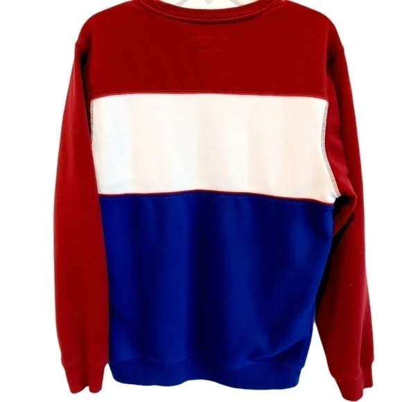 Levi’s Colorblock Sweatshirt Retro Red/Navy Medium - Picture 3 of 10